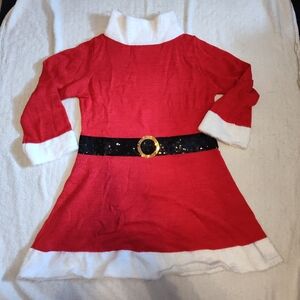 Holiday Time Festive Santa Dress - Red, White, and Black